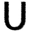 Scribble alphabet letter - U