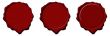 Red wax empty seals