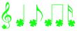 Shamrock musical notes