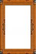 Decorated wood portrait frame