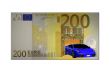 The car comes out of a two hundred euro modified bill