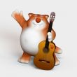 Kitten with a guitar.