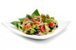 Vegetable salad with basil
