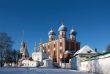 Golden domes of  Ryazan Kremlin 