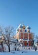 Golden domes of  ancient Kremlin 