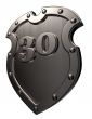 number on metal shield