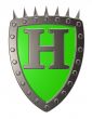 shield with letter h
