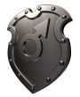 male symbol on shield