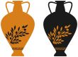 Amphora with image of olive branch