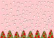 snowflakes and green Christmas tree