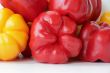 Red and yellow raw pepper