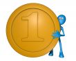 blue guy with coin