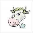 colorful picture with a cow
