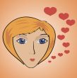 girl and heart