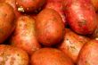 Potatoes on the table. 