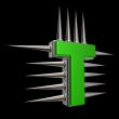 prickles letter t