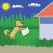 dog and letter