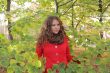 Portrait of woman in red coat