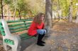 Portrait of woman in red coat