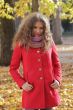 Young woman with autumn leaves
