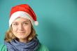 Young Woman with Santa Hat