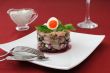 Herring tartare with capers and sour cream