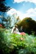 Bride and groom of blue sky