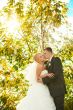 Bride and groom at the park