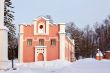 Red old-time building 