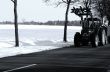 Tractor and snow