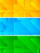 Set of three banners