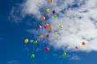 Lots of colorful balloons in the sky 