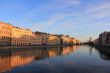 River and bridge in Sankt Petersburg