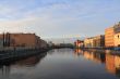 River and bridge in Sankt Petersburg