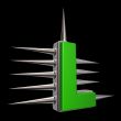 prickles letter l