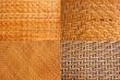 Woven rattan with natural patterns.
