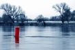 The river Elbe in winter