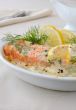 Salmon with cream and lemon sauce