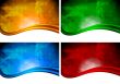 Four beautiful vibrant backdrops