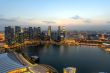 Singapore skycrapers and Marina Bay 