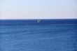 Ocean and white yacht