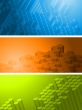 Technical vector banners collection