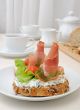 Appetizer with ham and ricotta