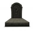 gravestone with question mark