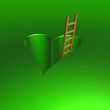 heart-shaped hole and ladder