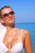 Sexual young girl Relaxing on a beach