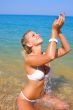 Sexual young girl Relaxing on a beach