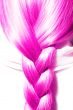 pink hair plaits