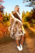 Bright blonde in the spring forest