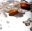 Coffee beans in water